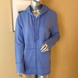 T by Talbots UPF 50+ SLUB TERRY HOODED JACKET - SOLID